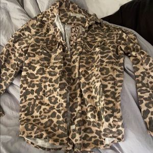 Nwot vintage havana leopard button up